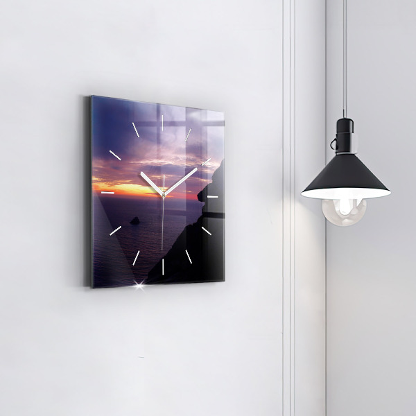 Reloj de pared cuadrado Cabeza de piedra