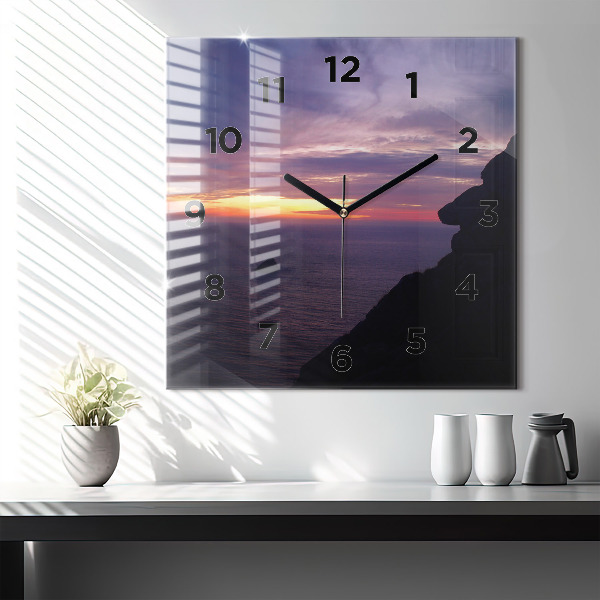 Reloj de pared cuadrado Cabeza de piedra