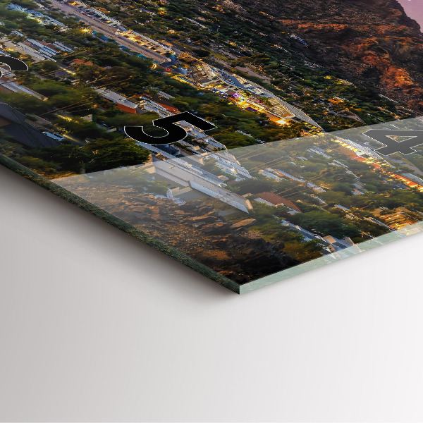 Reloj cuadrado Paisaje de montaña