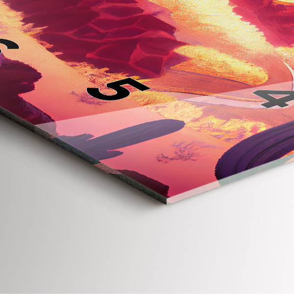 Reloj cuadrado Ilustración del desierto de Arizona