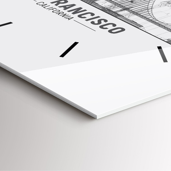 Reloj de pared cuadrado Panorama de San Francisco