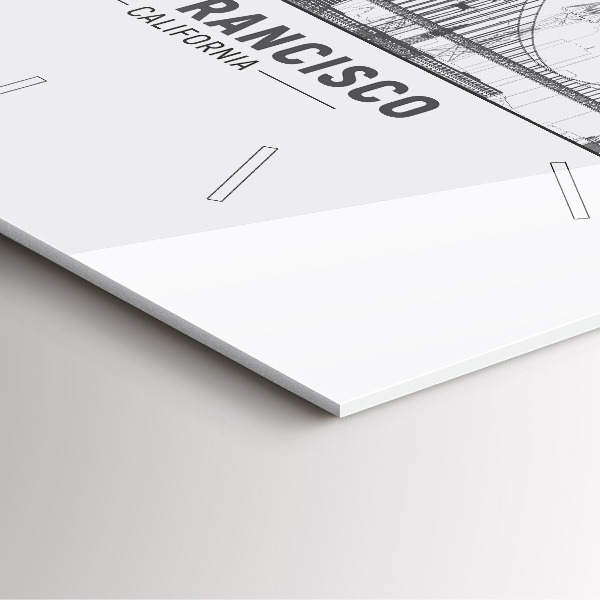 Reloj de pared cuadrado Panorama de San Francisco