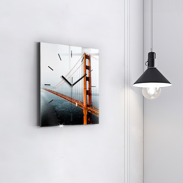 Reloj de pared cuadrado Puente Golden Gate