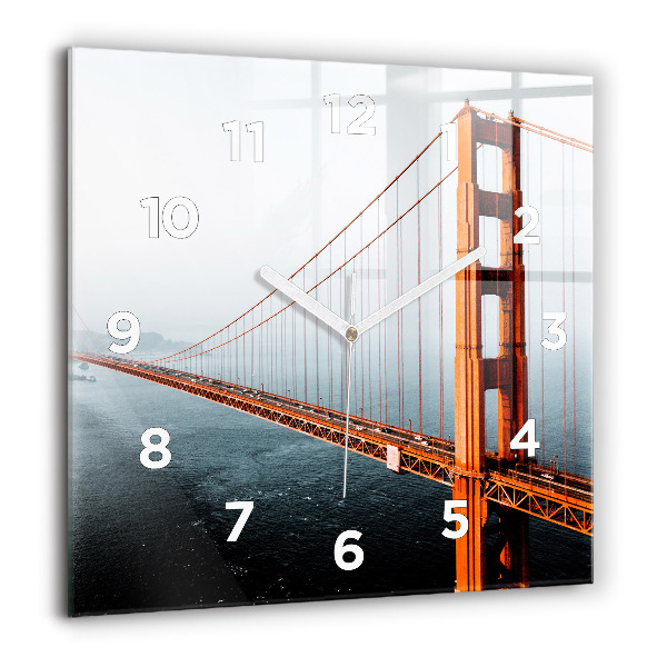Reloj de pared cuadrado Puente Golden Gate