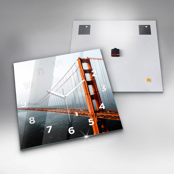 Reloj de pared cuadrado Puente Golden Gate