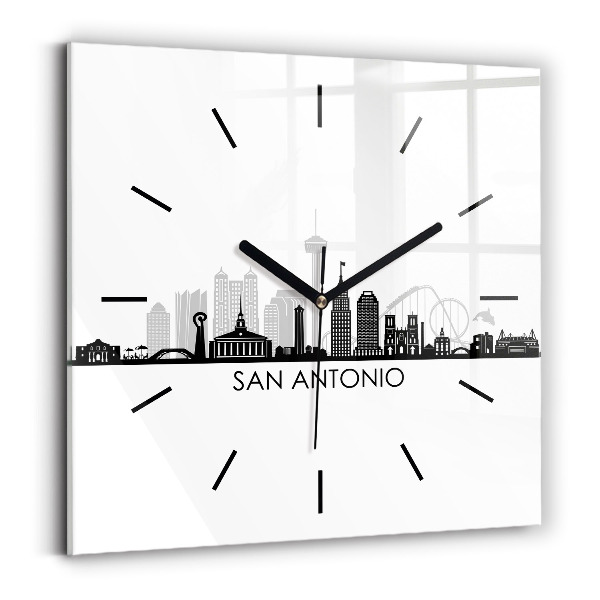 Reloj cuadrado Ciudad San Antonio Texas