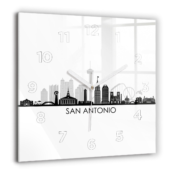 Reloj cuadrado Ciudad San Antonio Texas