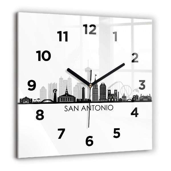 Reloj cuadrado Ciudad San Antonio Texas