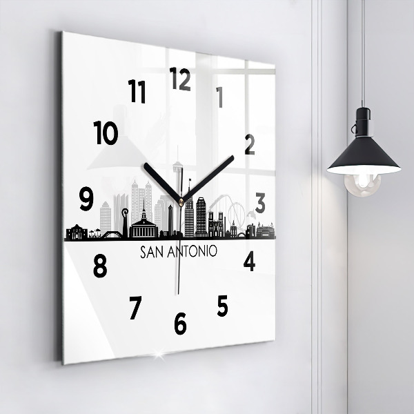 Reloj cuadrado Ciudad San Antonio Texas