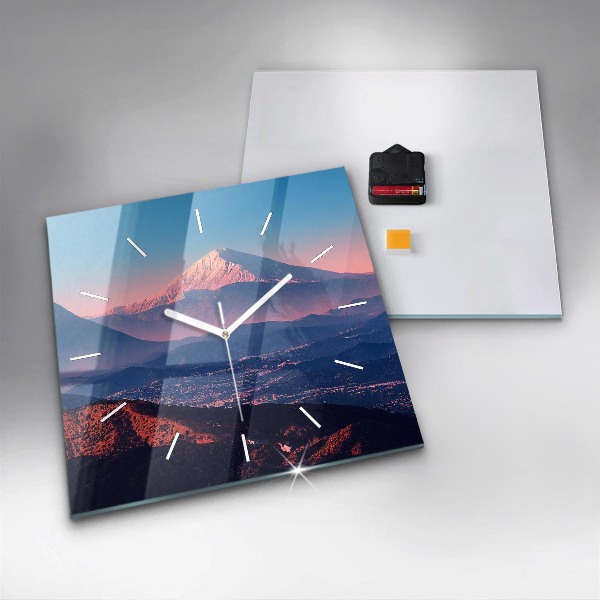 Reloj de pared cuadrado Montañas en San Antonio USA