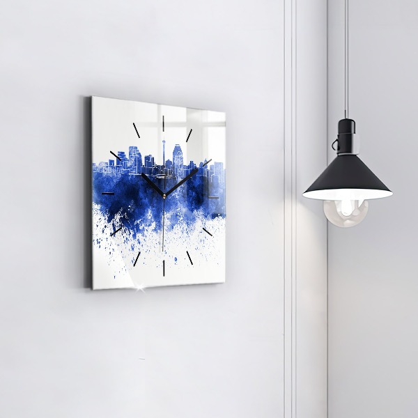 Reloj de pared cuadrado Acuarela de San Antonio