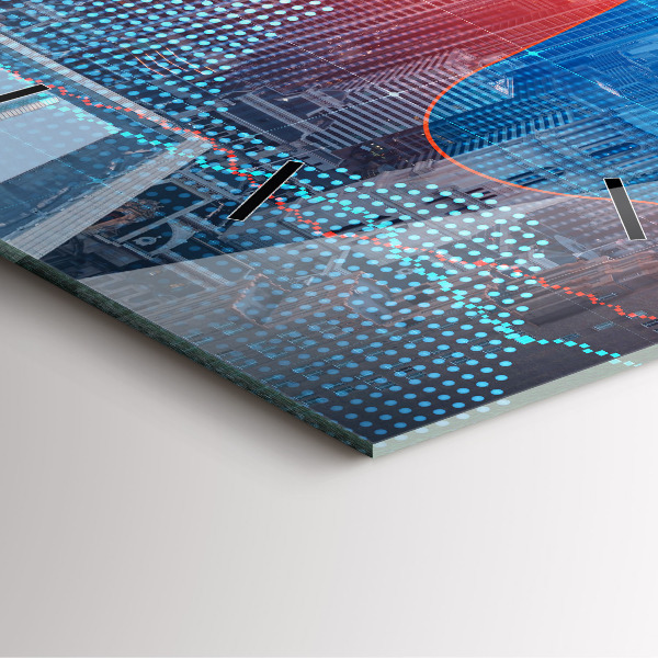 Reloj de pared cuadrado Rascacielos en Filadelfia