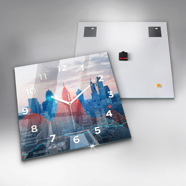 Reloj de pared cuadrado Rascacielos en Filadelfia