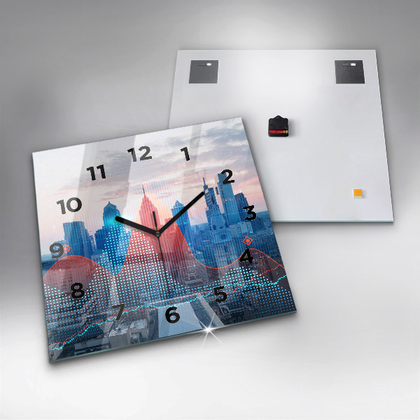 Reloj de pared cuadrado Rascacielos en Filadelfia