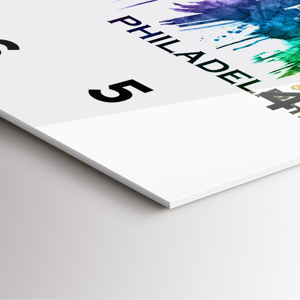 Reloj de pared cuadrado Filadelfia colorida