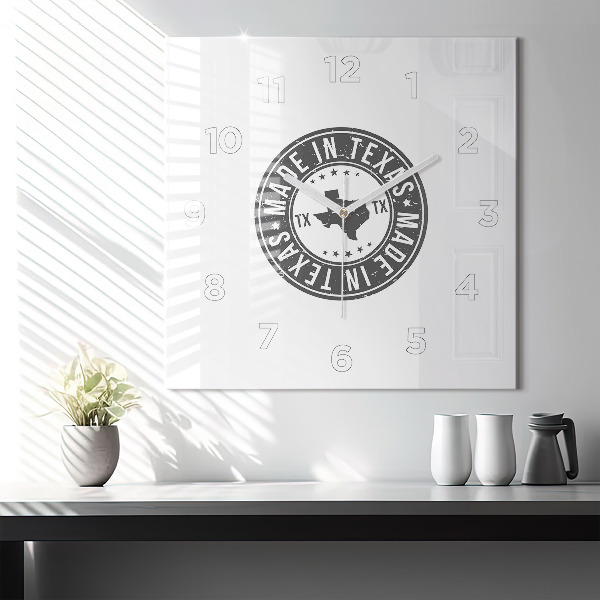 Reloj cuadrado Sello de Texas