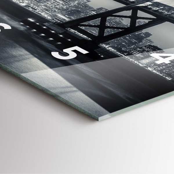 Reloj cuadrado Puente de noche San Francisco