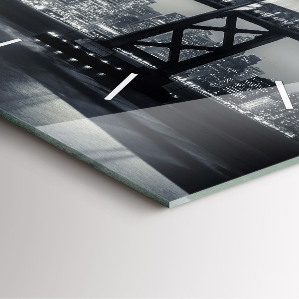 Reloj cuadrado Puente de noche San Francisco