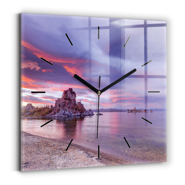 Reloj de pared cuadrado Amanecer en California