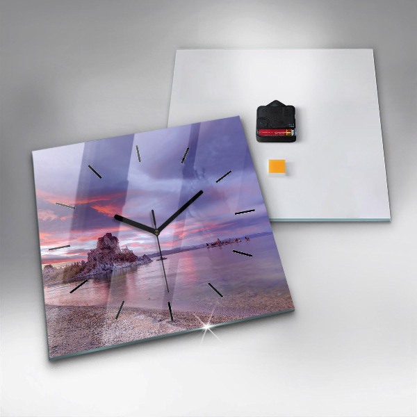 Reloj de pared cuadrado Amanecer en California