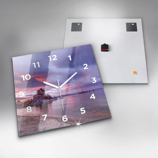 Reloj de pared cuadrado Amanecer en California