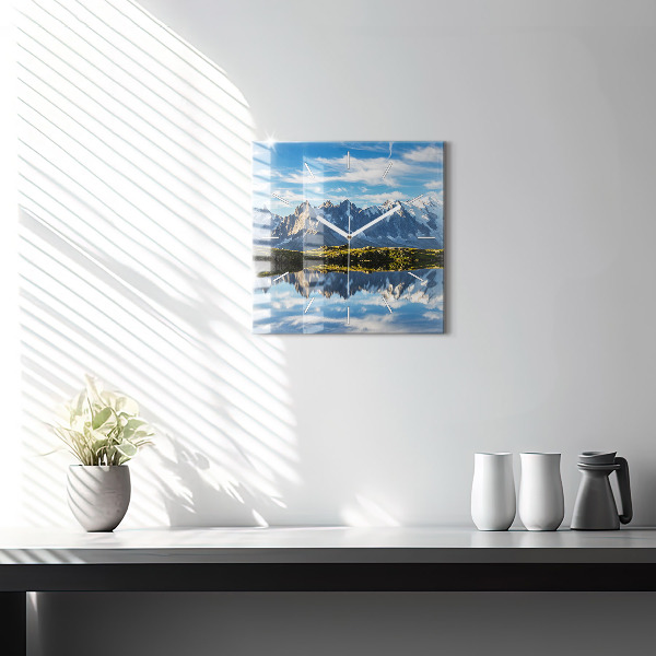 Reloj de pared cuadrado Valle de Chamonix, Alpes franceses