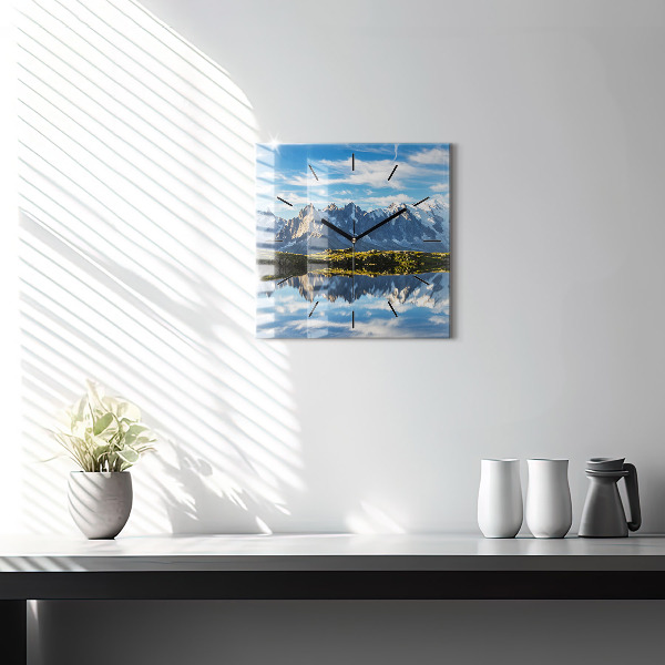 Reloj de pared cuadrado Valle de Chamonix, Alpes franceses