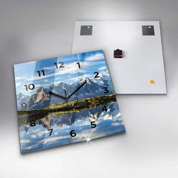 Reloj de pared cuadrado Valle de Chamonix, Alpes franceses