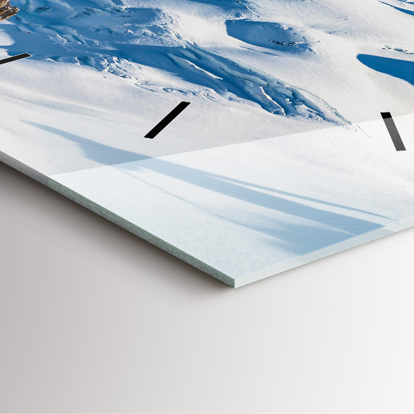 Reloj cuadrado Esquiador en los Alpes