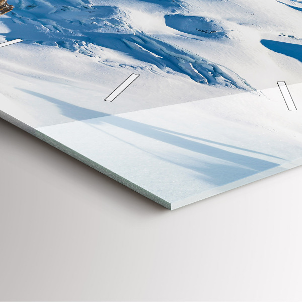 Reloj cuadrado Esquiador en los Alpes