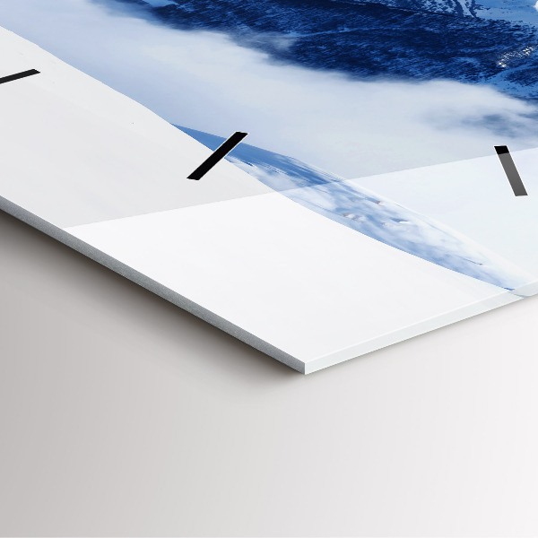 Reloj de pared cuadrado Panorama de montañas