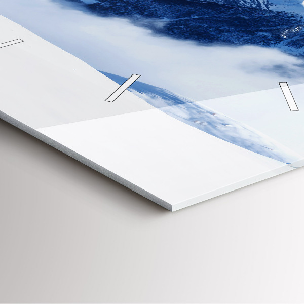 Reloj de pared cuadrado Panorama de montañas