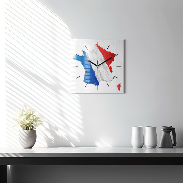 Reloj cuadrado Bandera de Francia