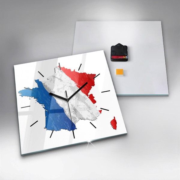 Reloj cuadrado Bandera de Francia