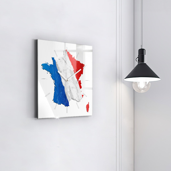 Reloj cuadrado Bandera de Francia