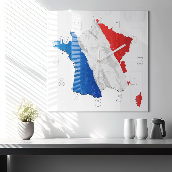 Reloj cuadrado Bandera de Francia