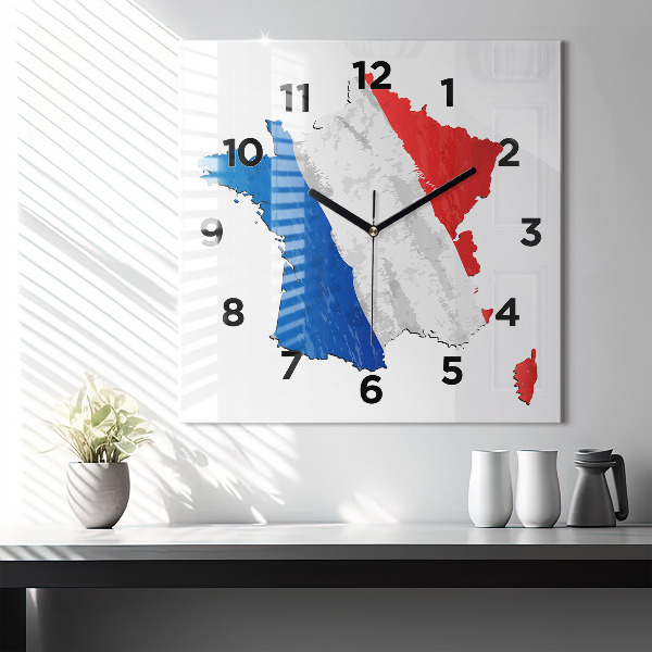 Reloj cuadrado Bandera de Francia