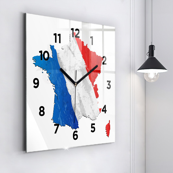Reloj cuadrado Bandera de Francia