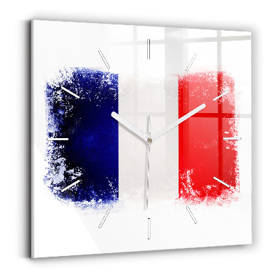 Reloj de pared cuadrado Bandera de Francia