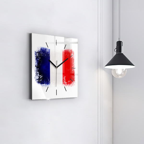 Reloj de pared cuadrado Bandera de Francia