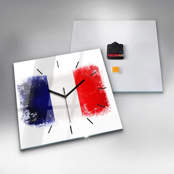 Reloj de pared cuadrado Bandera de Francia