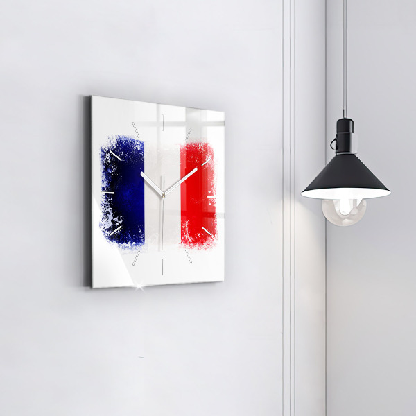 Reloj de pared cuadrado Bandera de Francia