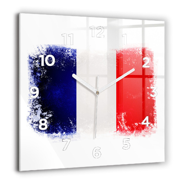 Reloj de pared cuadrado Bandera de Francia