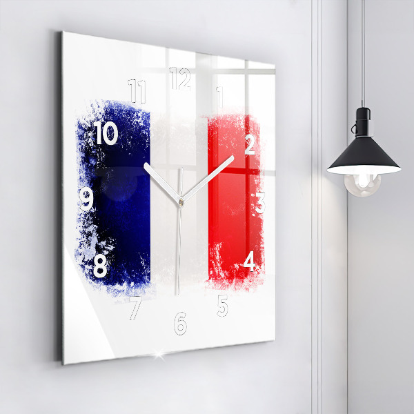 Reloj de pared cuadrado Bandera de Francia