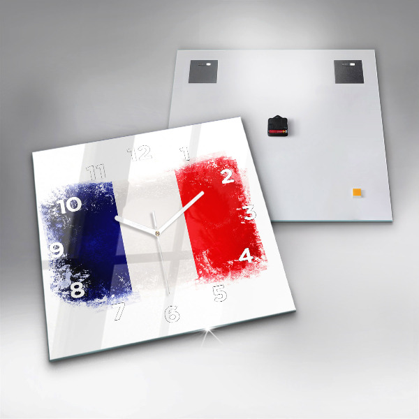 Reloj de pared cuadrado Bandera de Francia