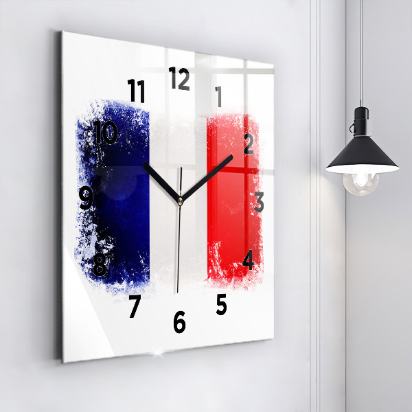 Reloj de pared cuadrado Bandera de Francia