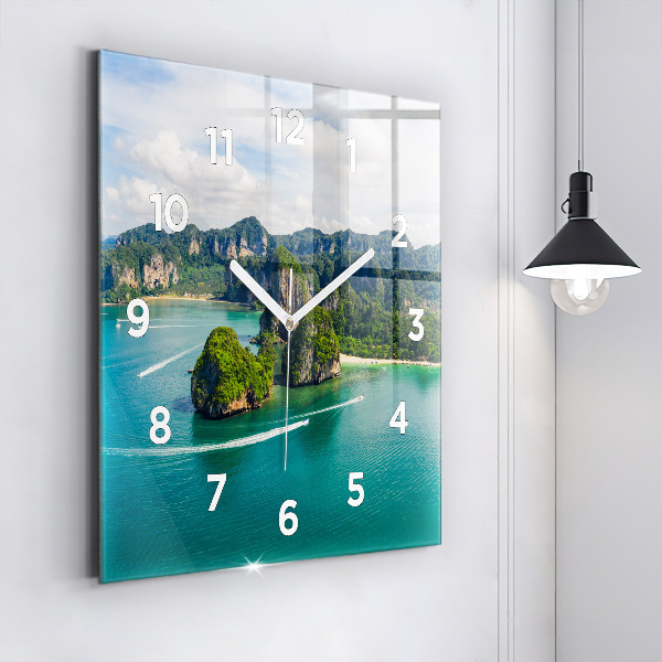 Reloj de pared cuadrado Isla en Tailandia