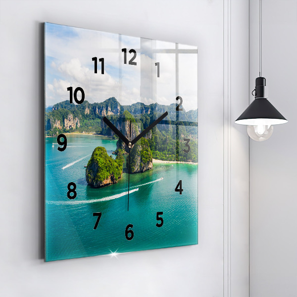 Reloj de pared cuadrado Isla en Tailandia