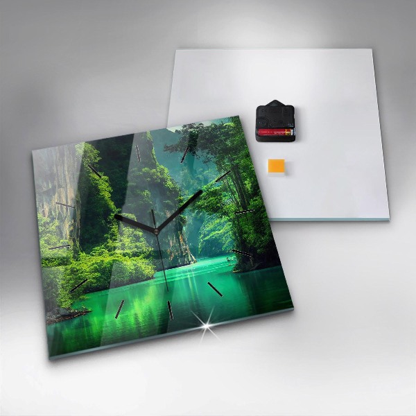 Reloj cuadrado Paisaje natural de Tailandia