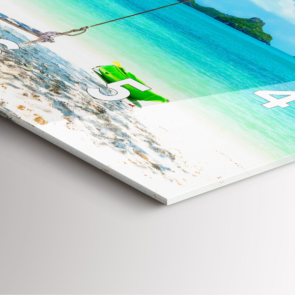 Reloj cuadrado Isla soleada Tailandia